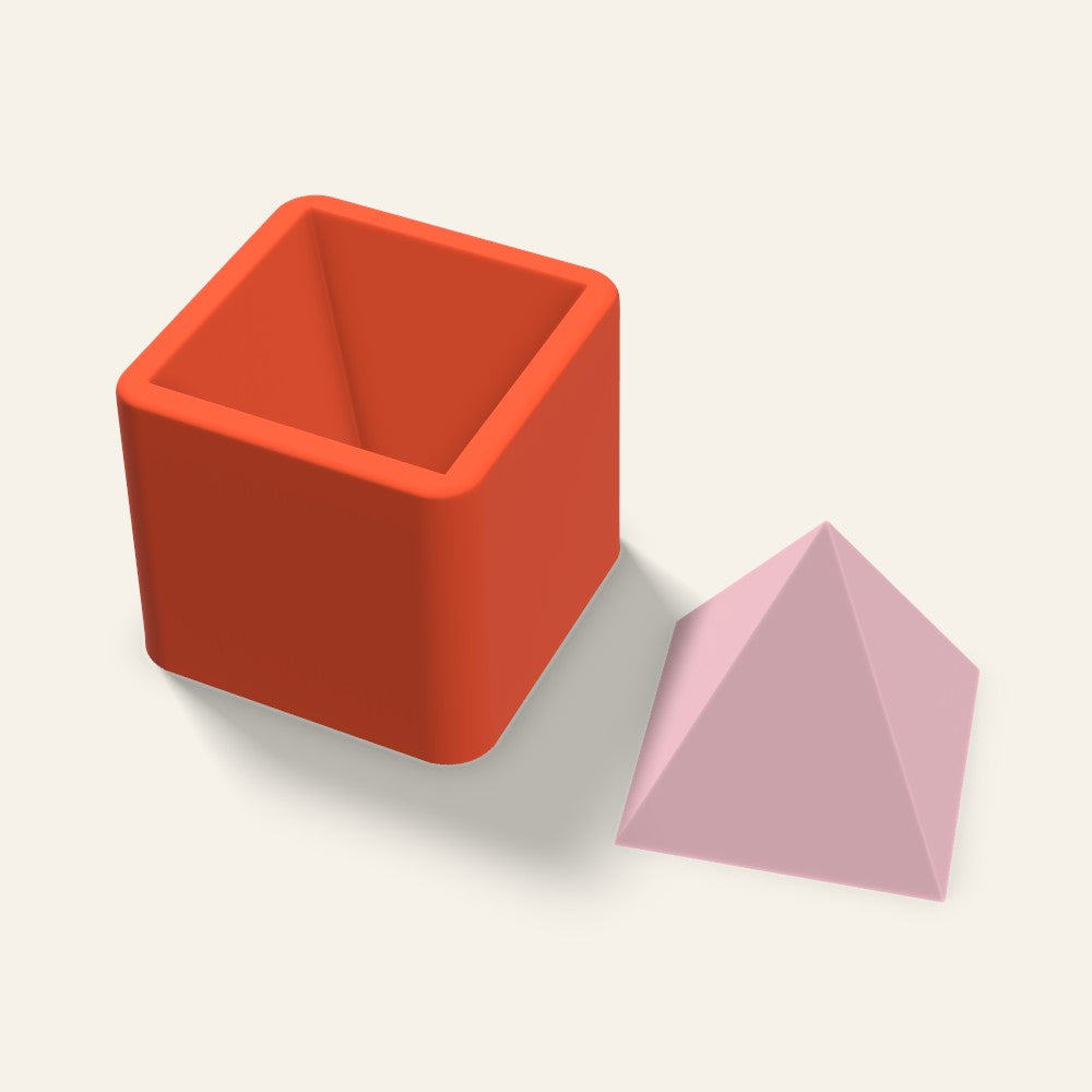 Pyramid Soap Mold, 3 Inch, 3D render