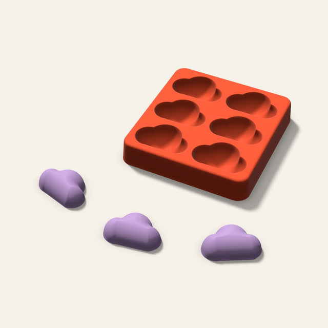 Cloud Wax Melt Mold, 1.5 Inch, 6 Cavity, 3D render