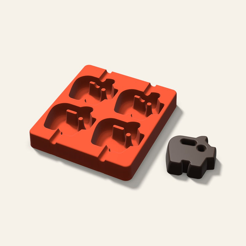 Piggy Bank Cakesicle Mold, 2.5 Inch, 4 Cavity