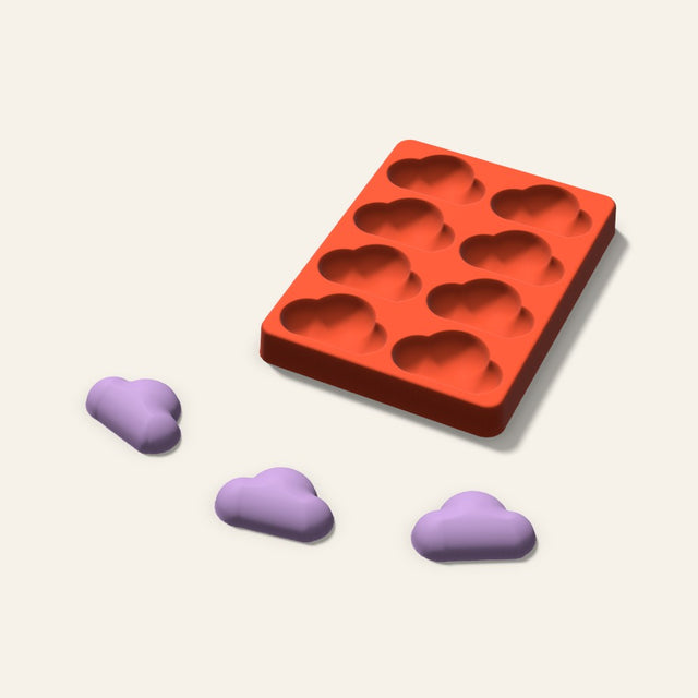 Cloud Wax Melt Mold, 2 Inch, 8 Cavity, 3D render