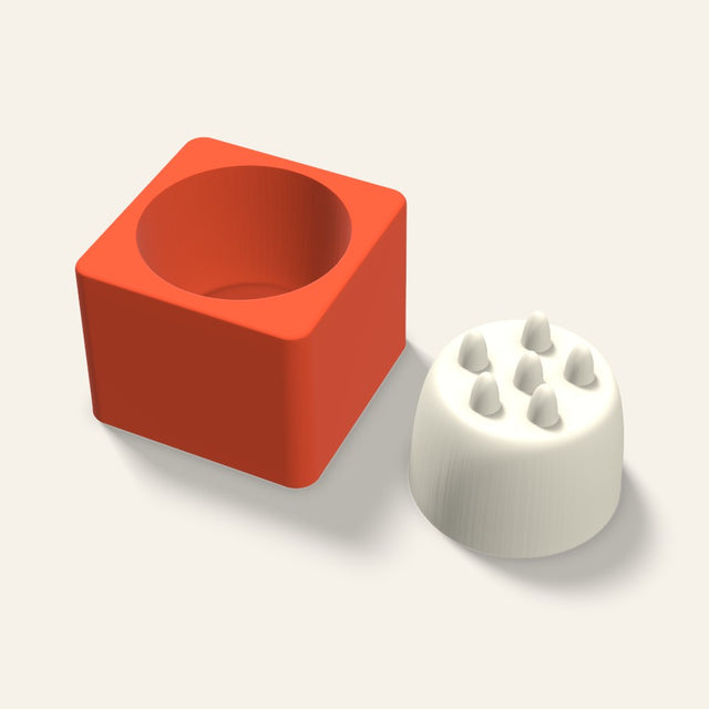 Cookie Candle Mold, 3 x 2.5 Inch, 3D render