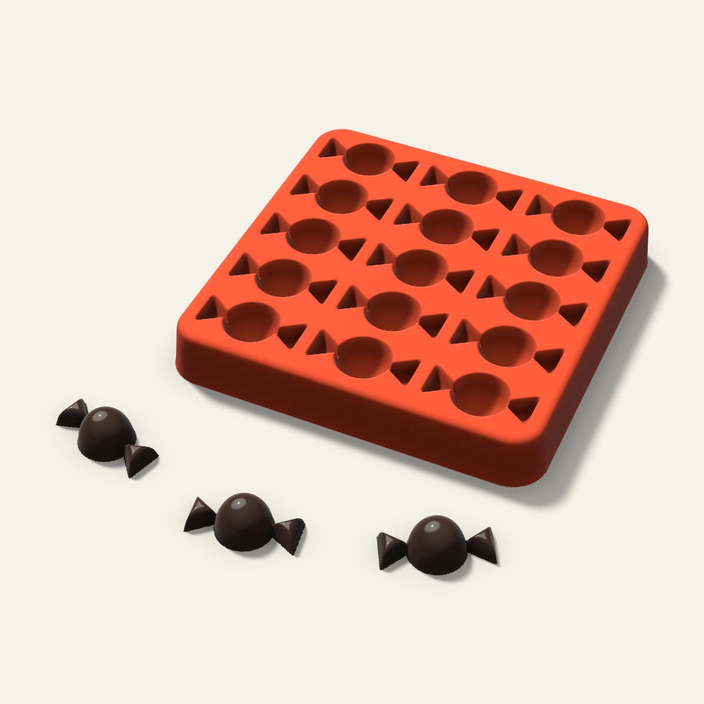 Wrapped Candy Candy Mold, 1 Inch, 15 Cavity, 3D render