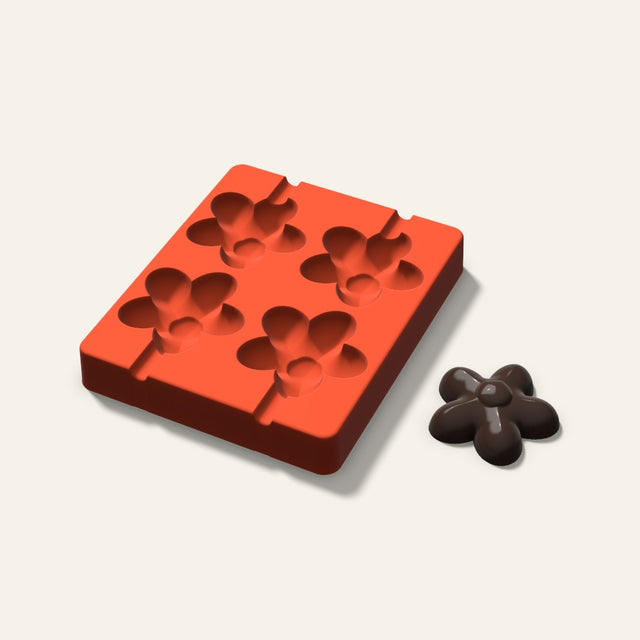 Flower Cakesicle Mold, 2.5 Inch, 4 Cavity, 3D render