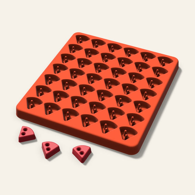 Pizza Slice Gummy Mold, 0.75 Inch, 42 Cavity, 3D render