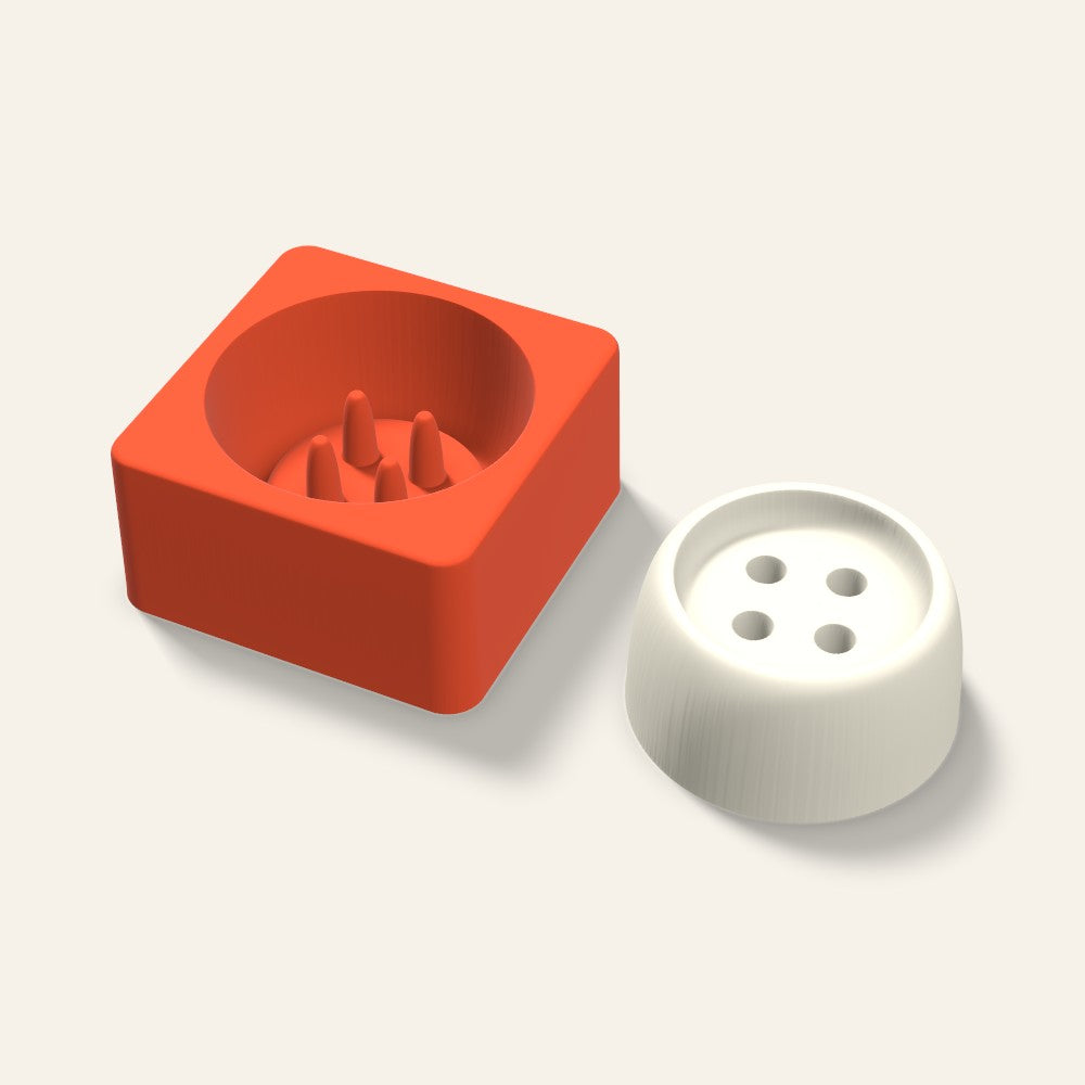 Button Candle Mold, 3 x 1.5 Inch, 3D render