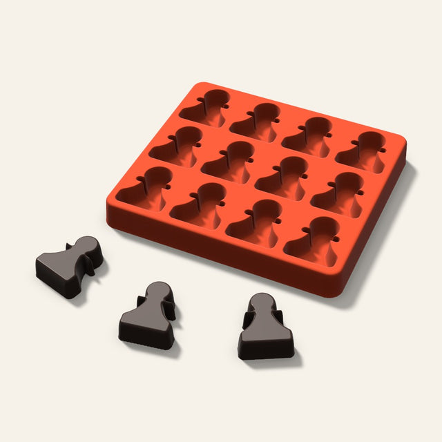 Chess Pawn Chocolate Mold, 1.5 Inch, 12 Cavity, 3D render
