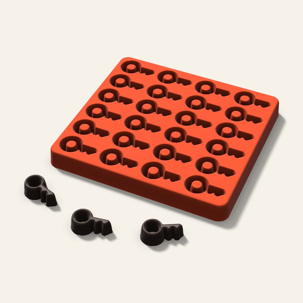 Key Candy Mold, 1.25 Inch, 24 Cavity, 3D render