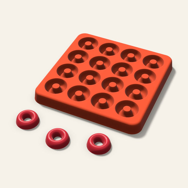 Donut Candy Mold, 0.75 Inch, 16 Cavity, 3D render