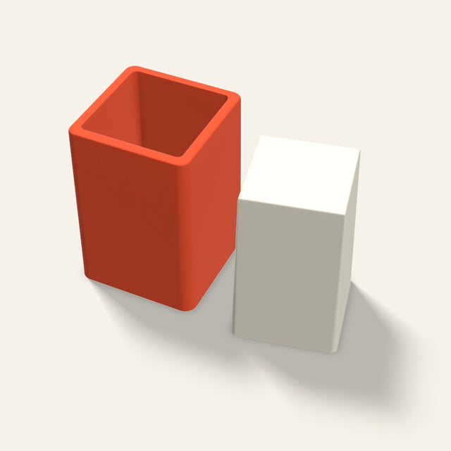 Square Pillar Candle Mold, 3 x 5 Inch, 3D render
