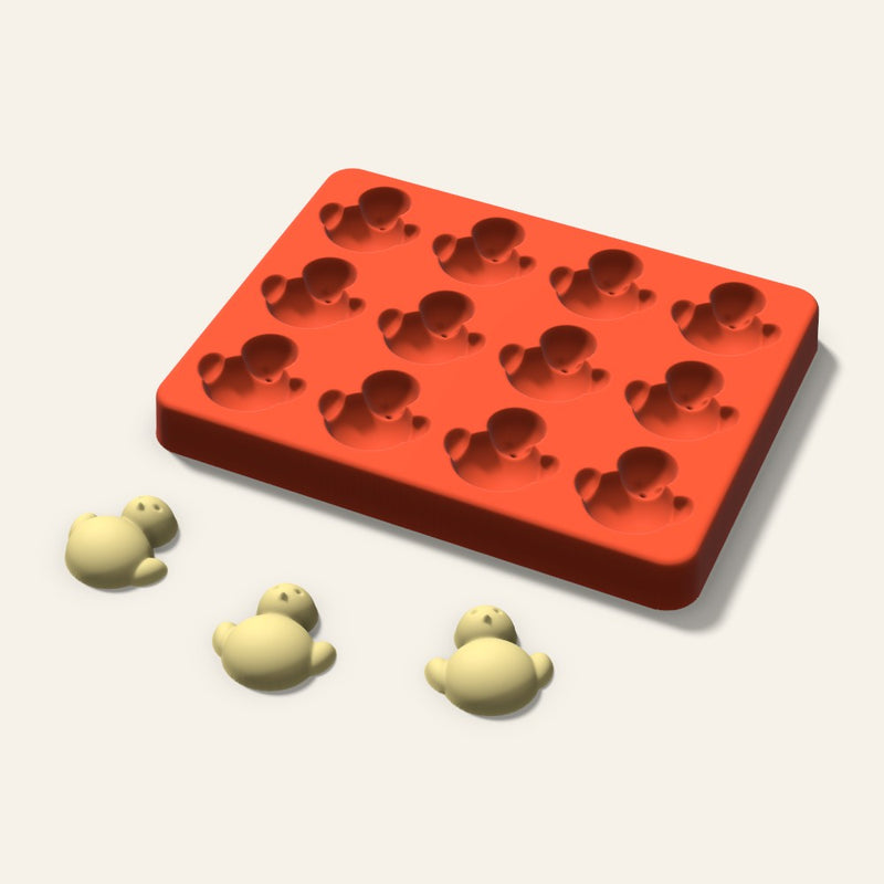 Chick Butter Pat Mold, 1.25 Inch, 12 Cavity