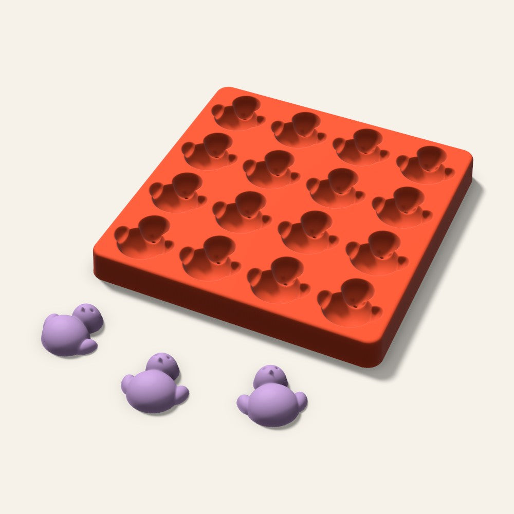 Chick Wax Melt Mold, 1.5 Inch, 16 Cavity, 3D render