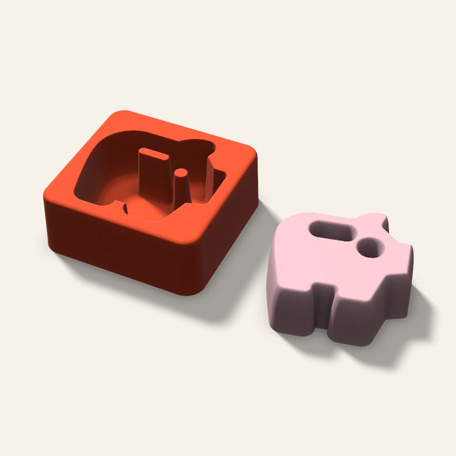 Piggy Bank Soap Mold, 2.5 Inch, 3D render