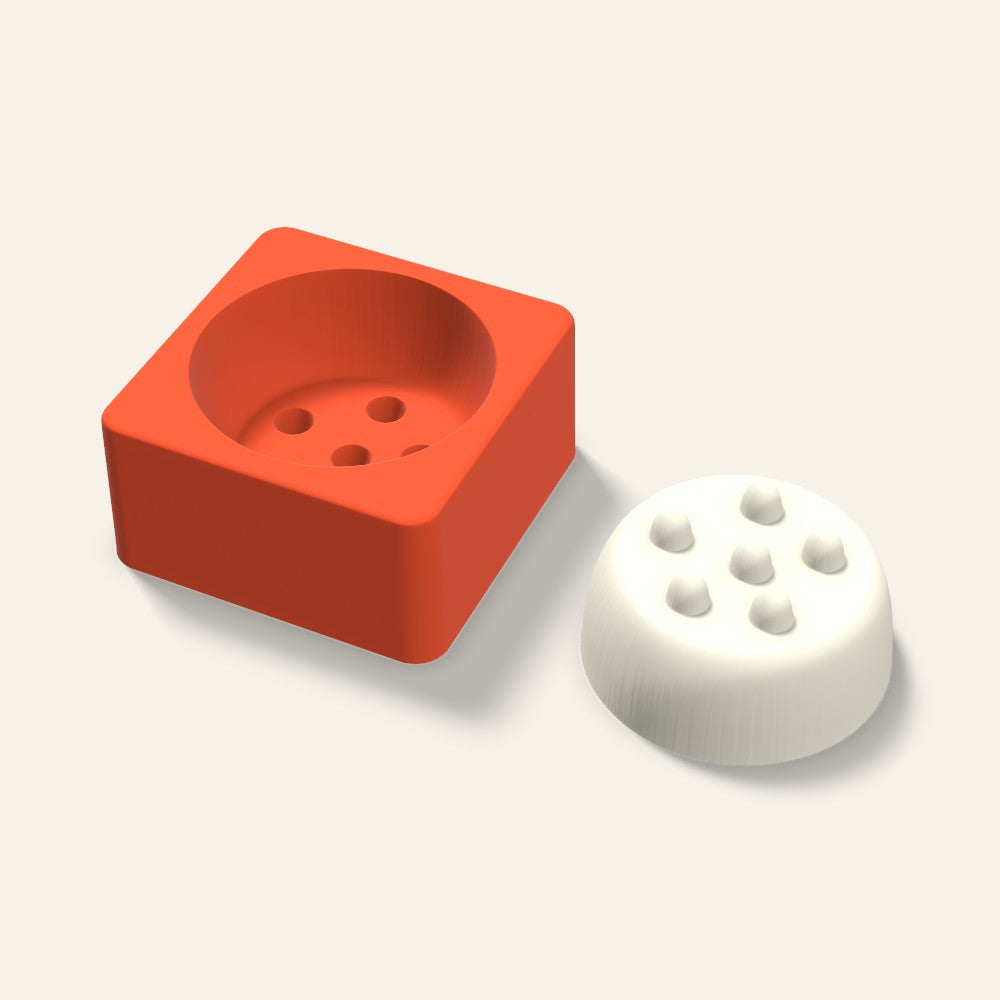 Cookie Candle Mold, 3 x 1.5 Inch, 3D render