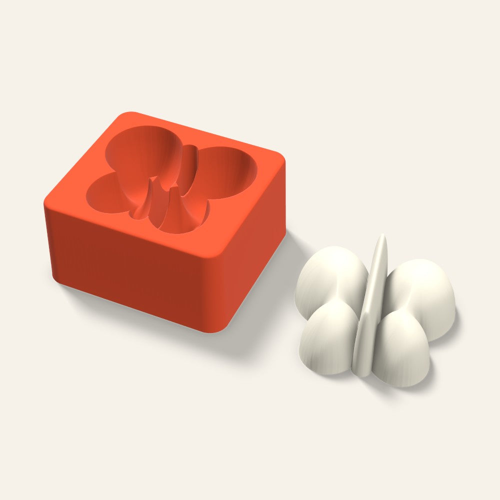 Butterfly Candle Mold, 3 x 1.5 Inch, 3D render