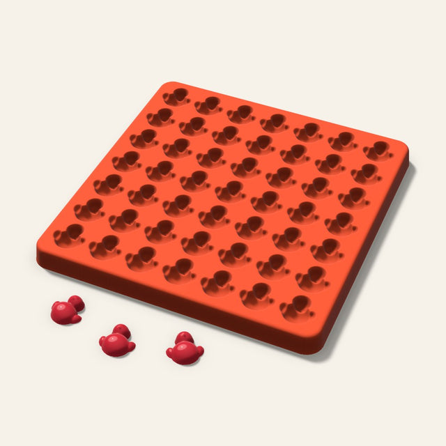 Chick Gummy Mold, 0.75 Inch, 49 Cavity, 3D render