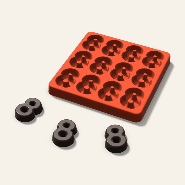 Number 8 Candy Mold, 1.5 Inch, 12 Cavity, 3D render