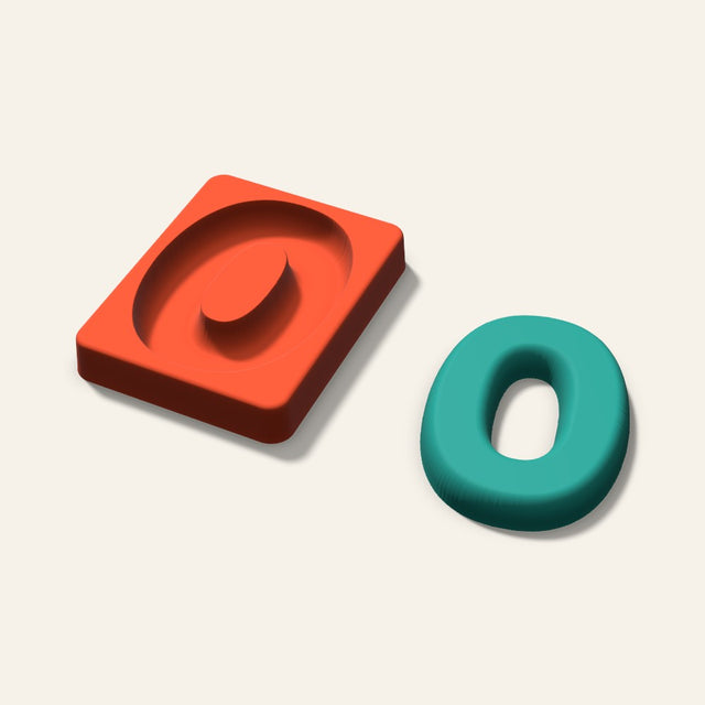 Number 0 Freshie Mold, 4 Inch, 3D render
