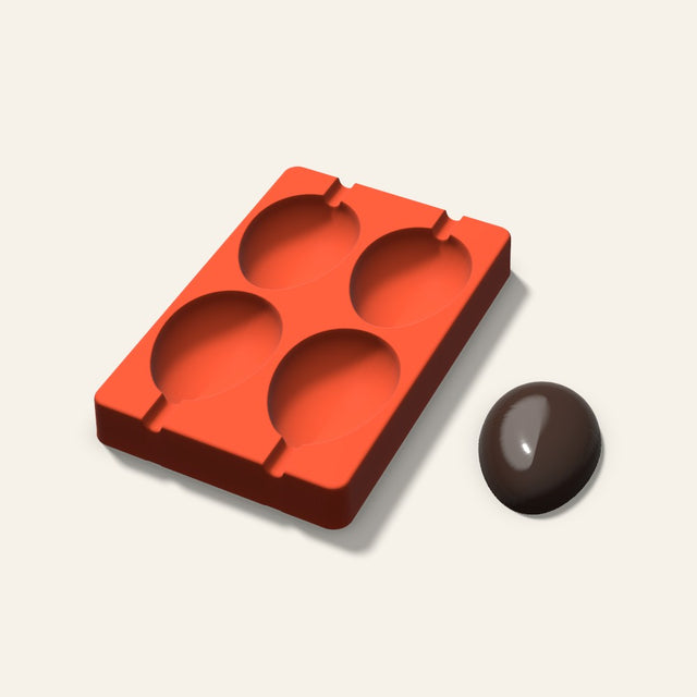 Egg Cakesicle Mold, 3 Inch, 4 Cavity, 3D render