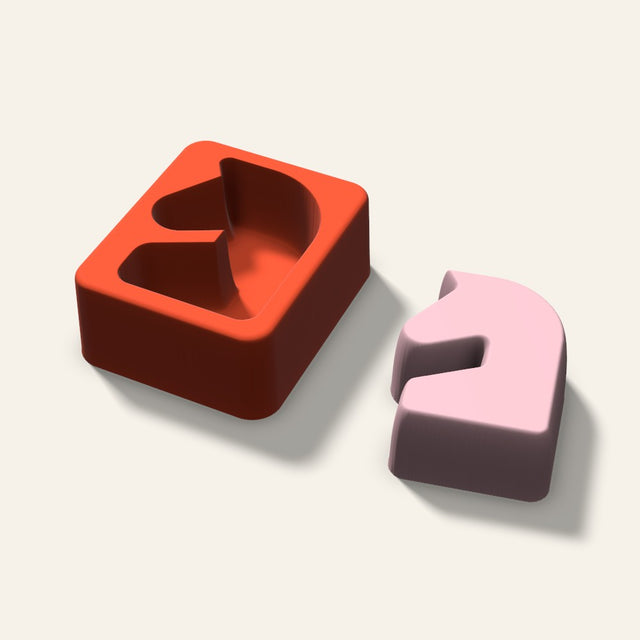 Chess Knight Soap Mold, 2.5 Inch, 3D render