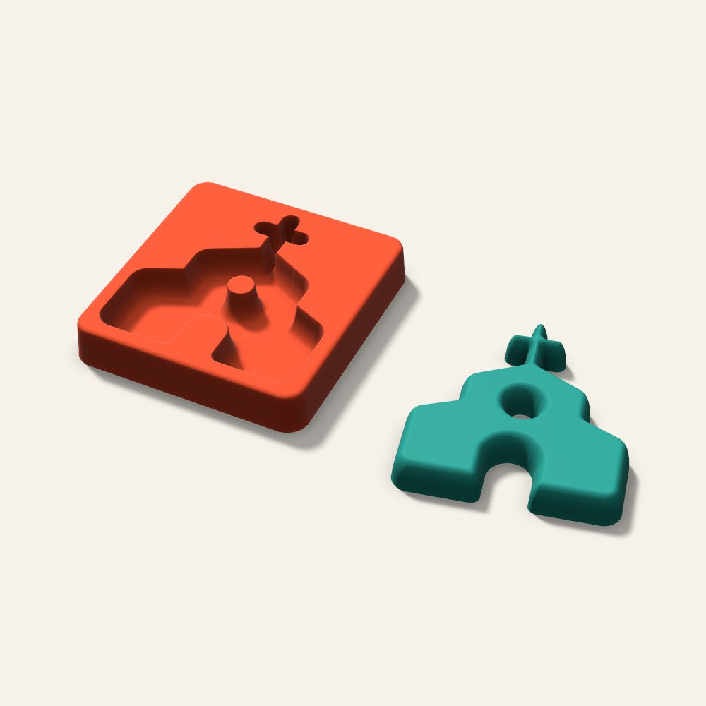 Church Freshie Mold, 3.5 Inch, 3D render