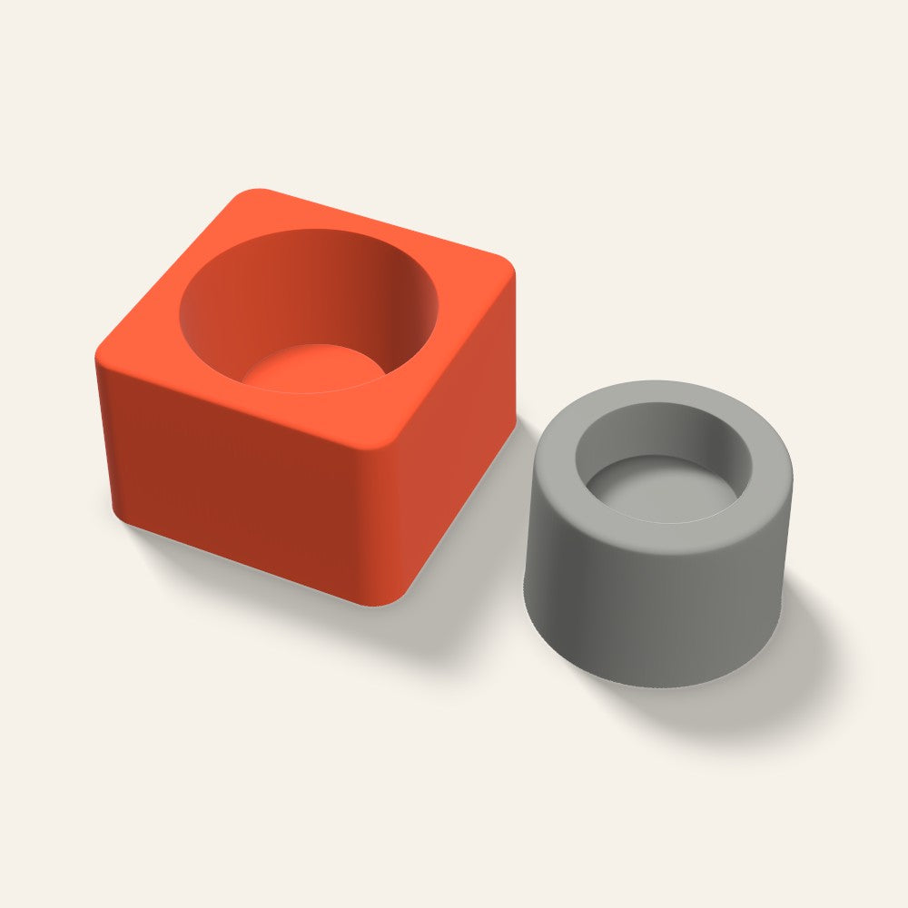 Round Tealight Holder Mold, 2.5 Inch, 3D render