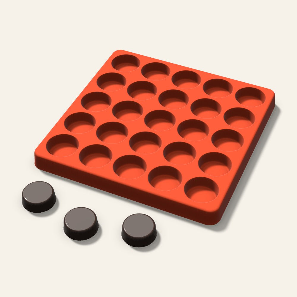 Round Candy Mold, 1 Inch, 25 Cavity, 3D render