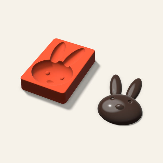 Giant Bunny Mold, 6 Inch, 3D render