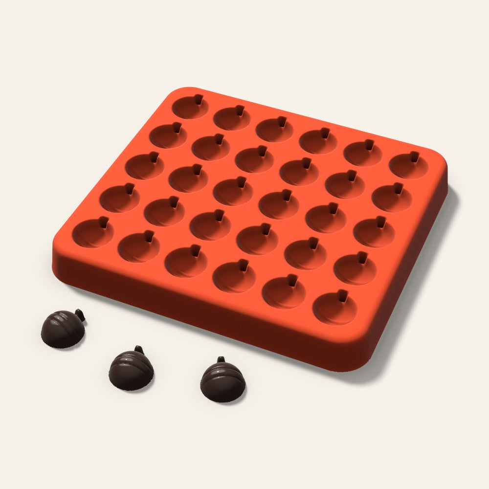 Ornament Gummy Mold, 0.5 Inch, 30 Cavity, 3D render