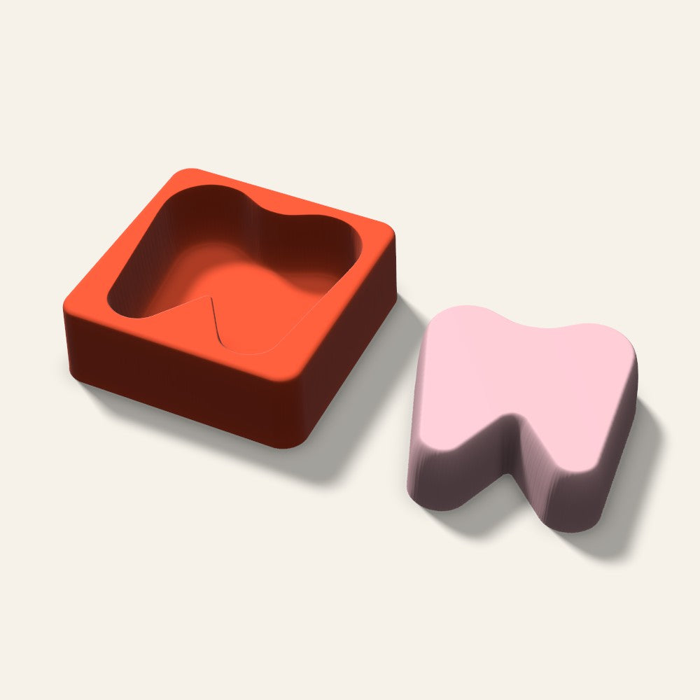 Tooth Soap Mold, 3 Inch, 3D render