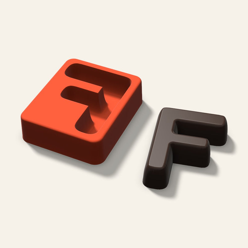 Letter F Mold, 3 Inch