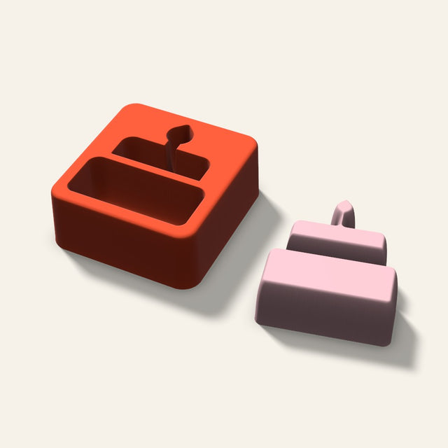 Birthday Cake Soap Mold, 2.5 Inch, 3D render