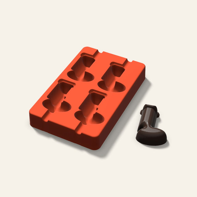 Stocking Cakesicle Mold, 2.5 Inch, 4 Cavity, 3D render