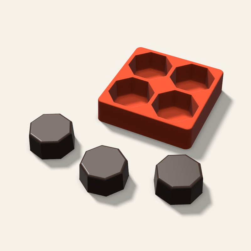 Octagon Mini Cake Mold, 2.5 Inch, 4 Cavity