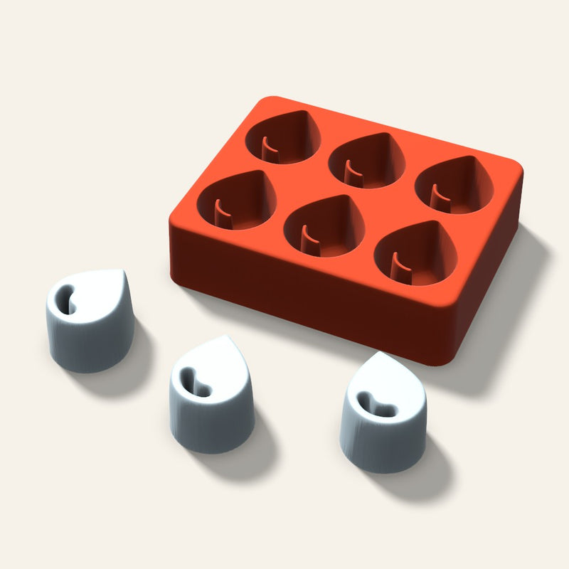 Water Drop Ice Mold, 1.5 Inch, 6 Cavity