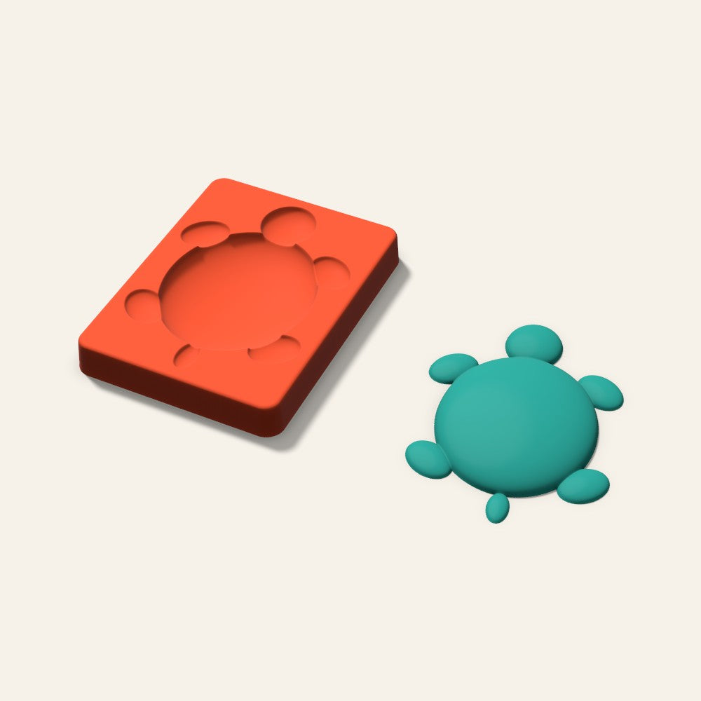 Turtle Freshie Mold, 5 Inch, 3D render