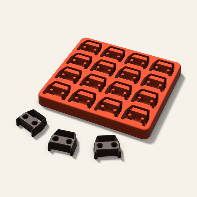 Car Candy Mold, 1.25 Inch, 16 Cavity, 3D render