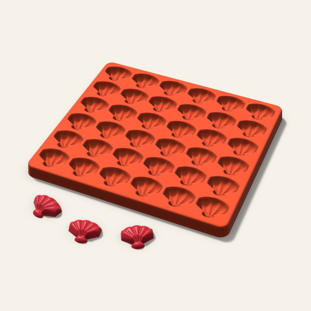 Shell Candy Mold, 1 Inch, 36 Cavity, 3D render