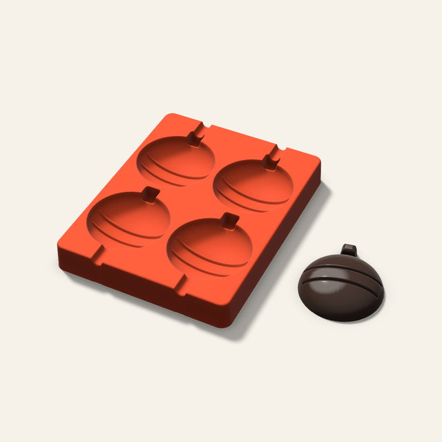 Ornament Cakesicle Mold, 3 Inch, 4 Cavity, 3D render