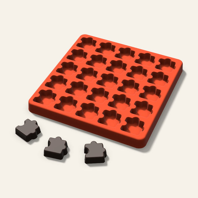 Puzzle Candy Mold, 1 Inch, 25 Cavity, 3D render