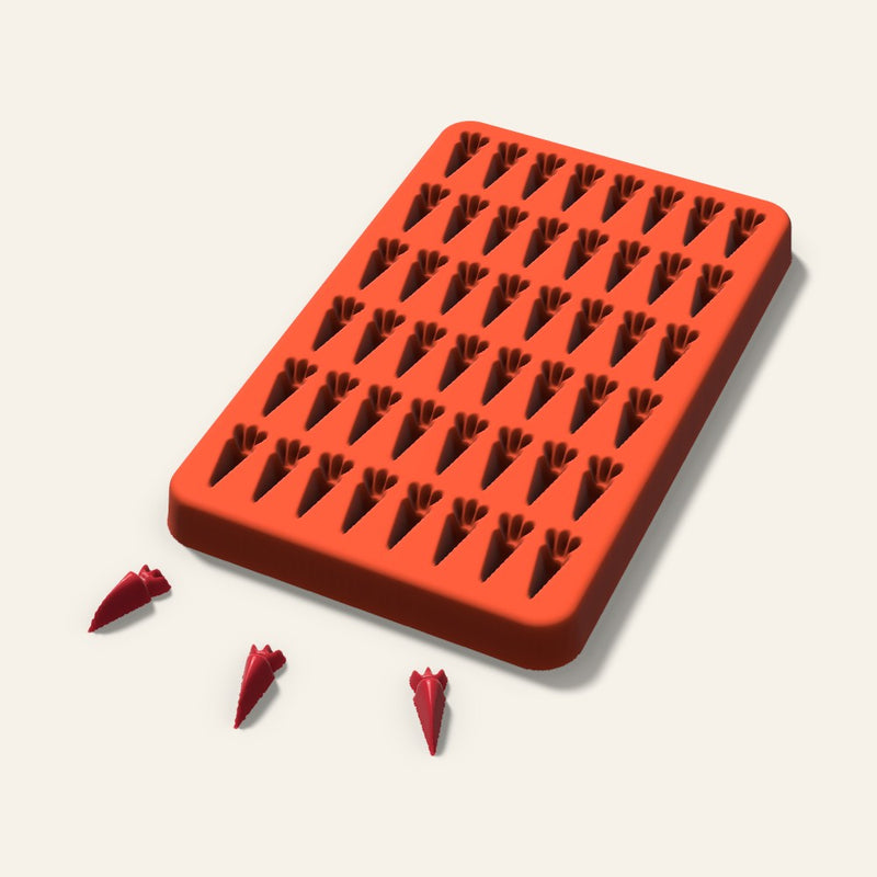 Carrot Gummy Mold, 0.75 Inch, 48 Cavity