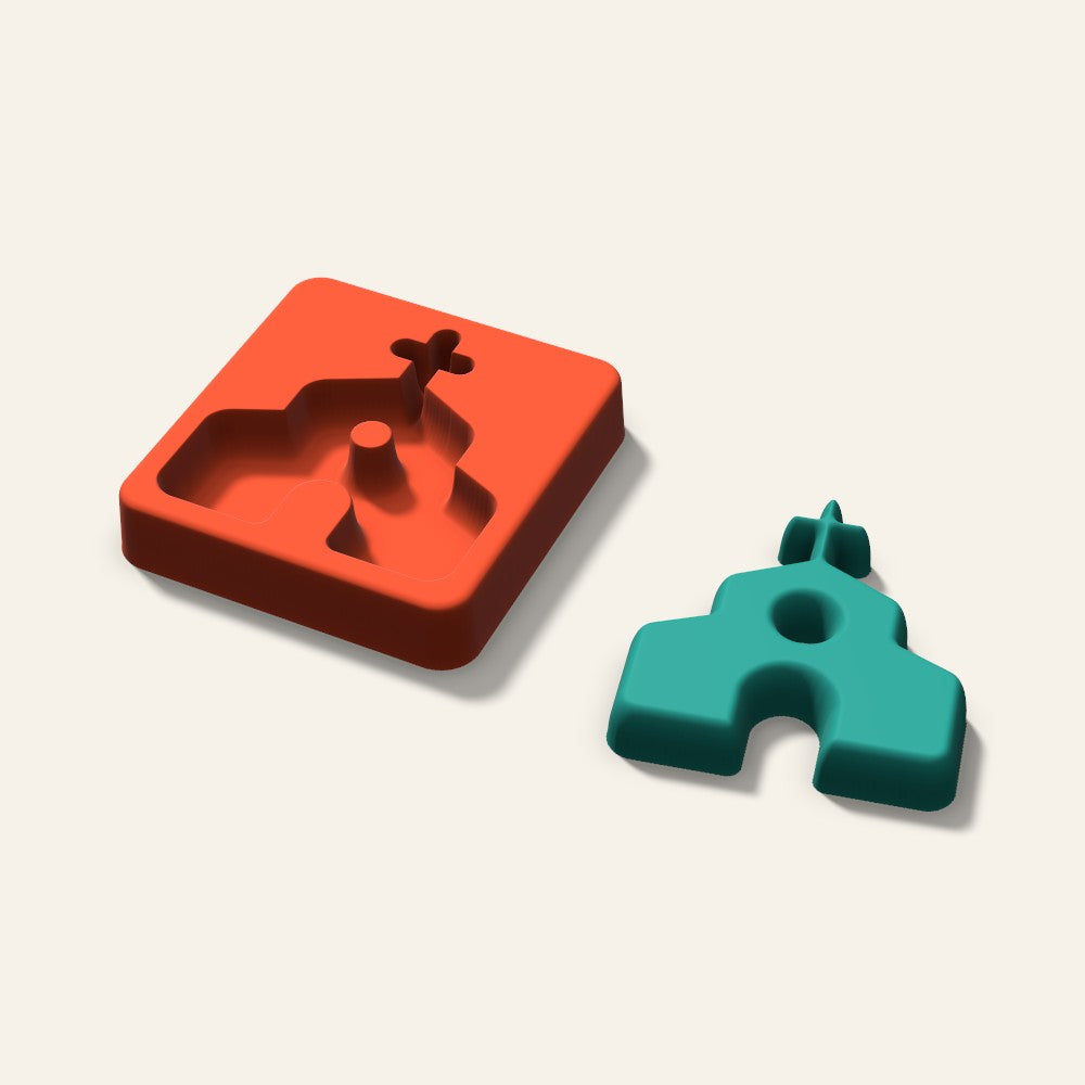 Church Freshie Mold, 3 Inch, 3D render