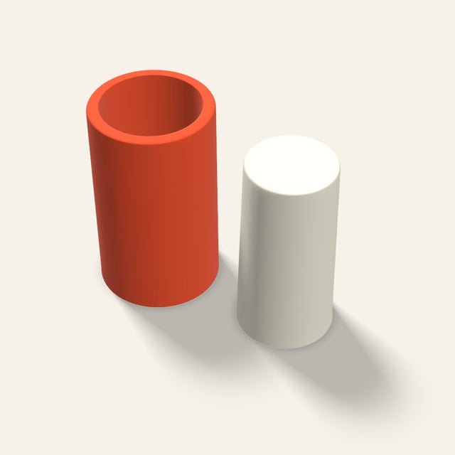 Pillar Candle Mold, 2.5 x 5 Inch, 3D render