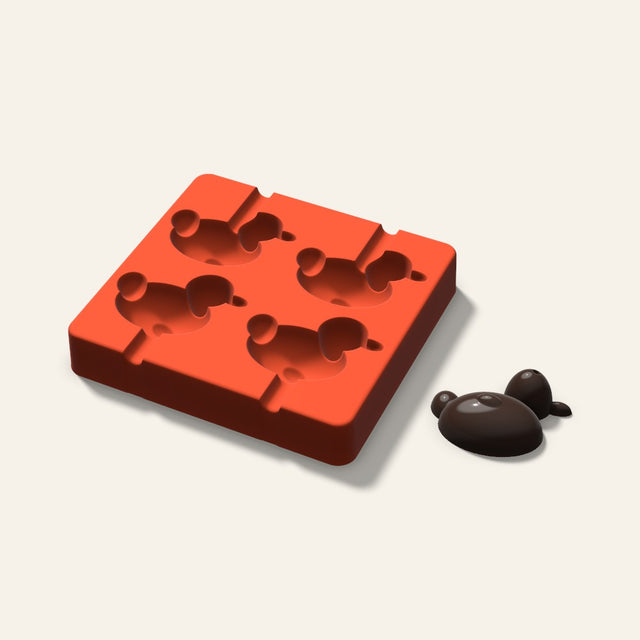 Duck Cakesicle Mold, 2.5 Inch, 4 Cavity, 3D render