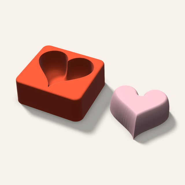 Heart Soap Mold, 2.5 Inch, 3D render