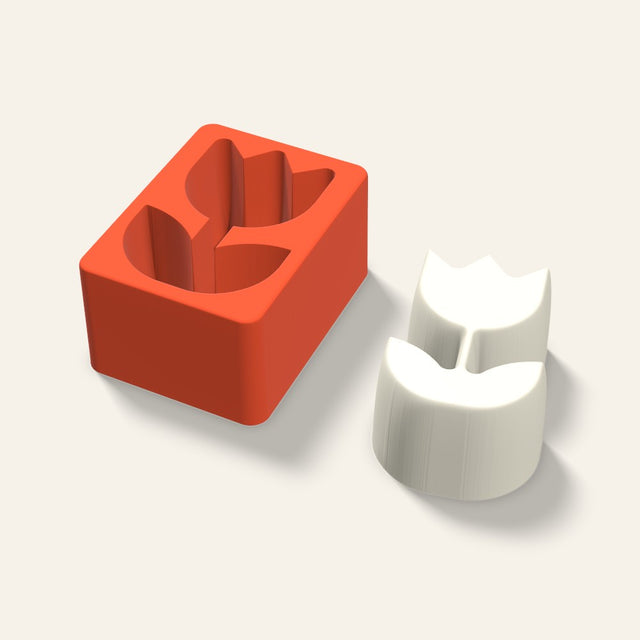 Rose Candle Mold, 4 x 2 Inch, 3D render