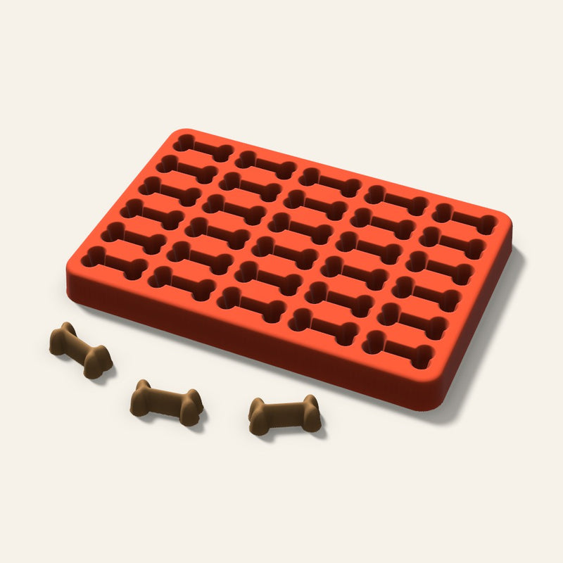 Dog Bone Pet Treat Mold, 1 Inch, 30 Cavity