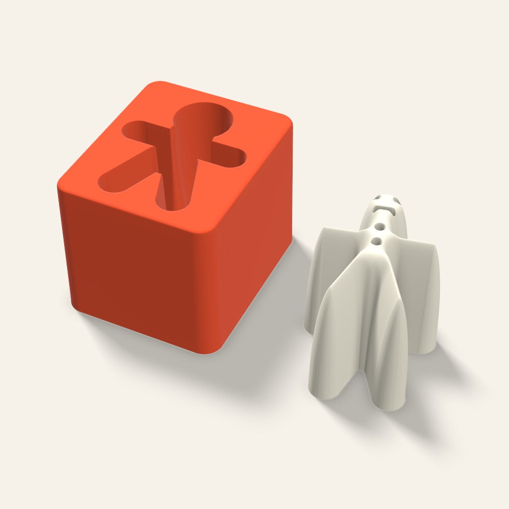 Gingerbread Candle Mold, 3 x 2.5 Inch, 3D render