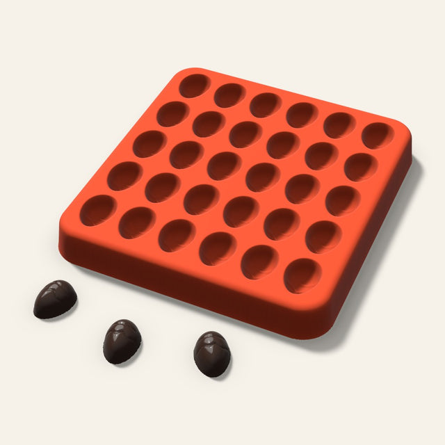 Decorated Egg Gummy Mold, 0.5 Inch, 30 Cavity, 3D render