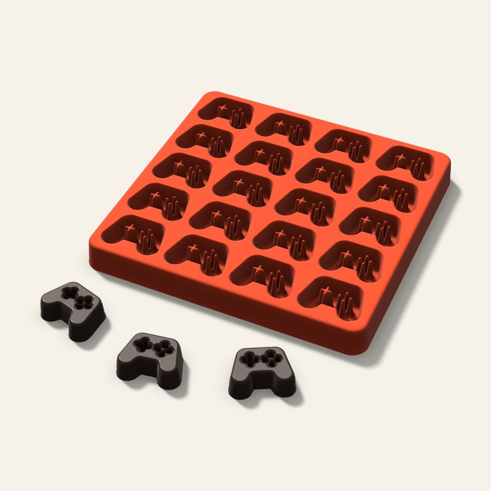 Game Controller Candy Mold, 1.25 Inch, 20 Cavity, 3D render