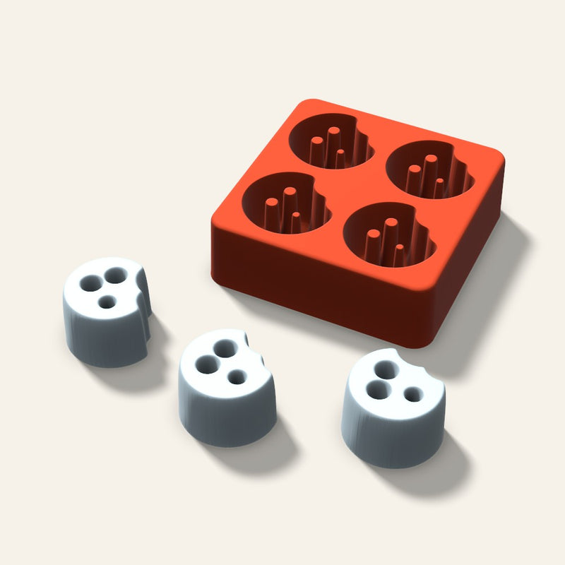 Cookie Bite Ice Mold, 1.5 Inch, 4 Cavity